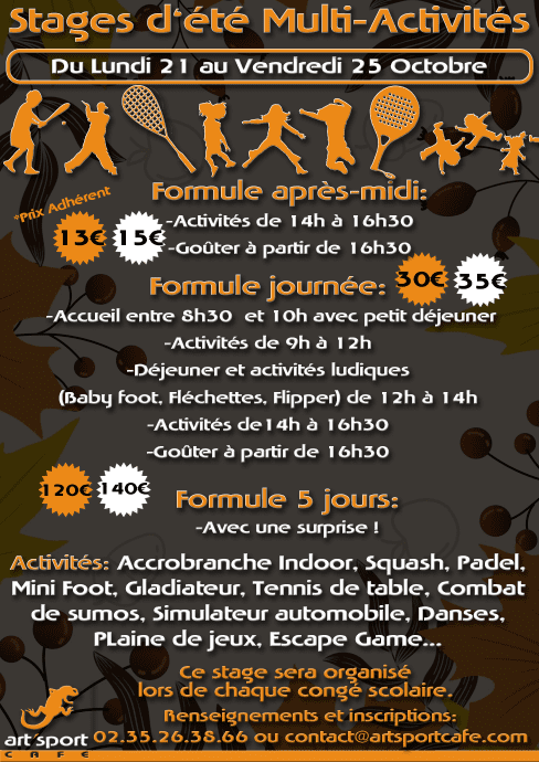 Stage multi activités Octobre 2024